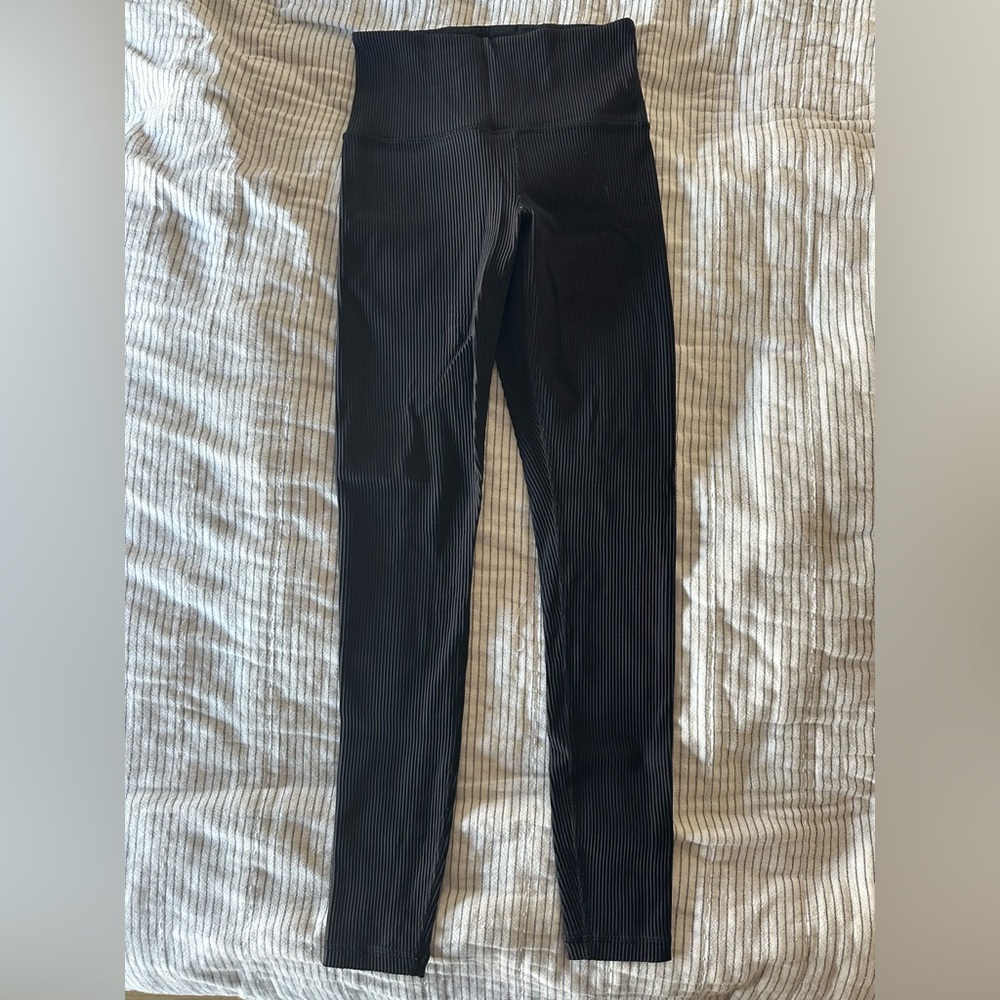 Athleta Black Ribbed Leggings